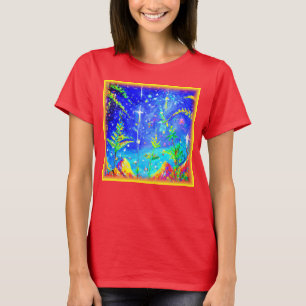 "Starlit Jungle" Cute Painting. Köp nu T Shirt
