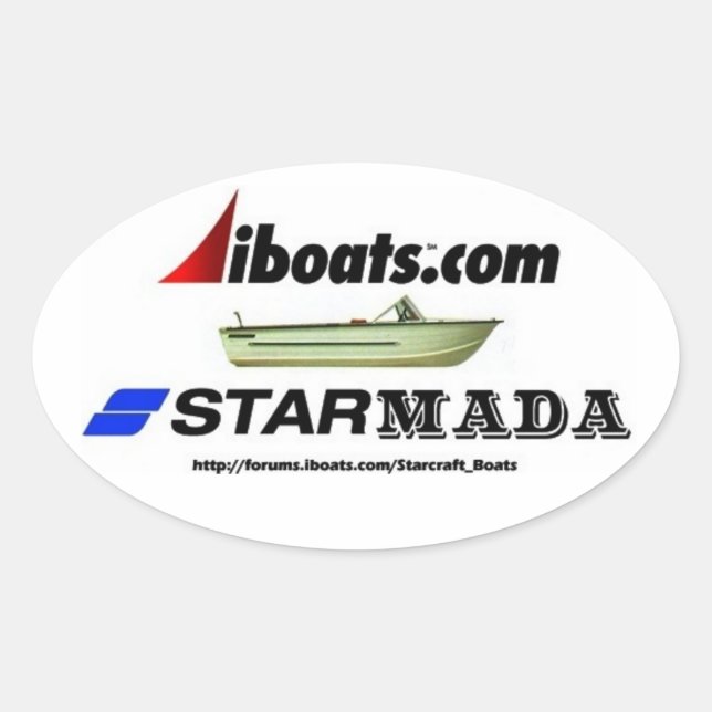 Starmada-redskap Ovalt Klistermärke (Framsida)