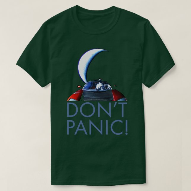 Starman Dont Panic T Shirt (Design framsida)