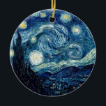 Starnatten av Vincent Van Gogh Julgransprydnad Keramik<br><div class="desc">Starnatten av Vincent Van Gogh</div>