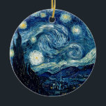 Starnatten av Vincent Van Gogh Julgransprydnad Keramik<br><div class="desc">Starnatten av Vincent Van Gogh</div>
