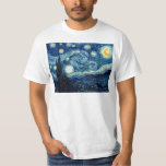 Starnatten av Vincent Van Gogh T Shirt<br><div class="desc">Starnatten av Vincent Van Gogh</div>
