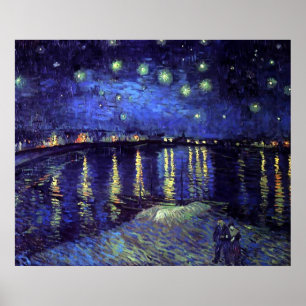 Starnatten över rhone 1890 poster
