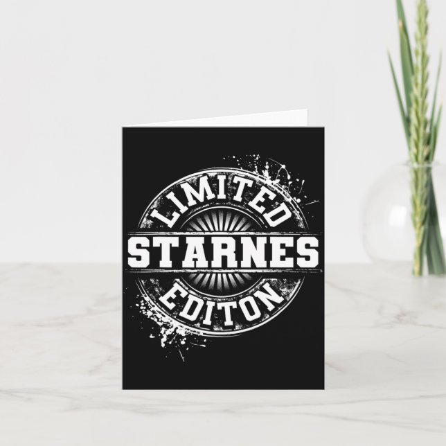 Starnes Funny Surname Family Tree Birthday Gift  Kort (Framsida)