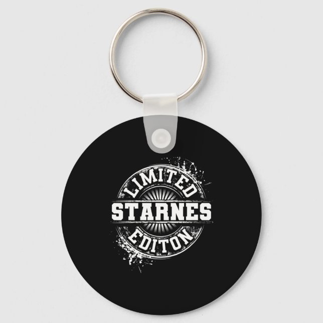 Starnes Funny Surname Family Tree Birthday Gift  Nyckelring (Framsida)