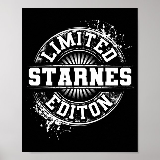 Starnes Funny Surname Family Tree Birthday Gift  Poster (Framsidan)