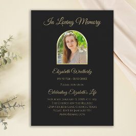 Starning Arch Firande of Life Memorial Service Inbjudningar