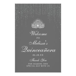 Starning av välkomstskyltning för Glitter Quincean Perfect Poster