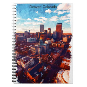 Starning Denver Colorado City View Anteckningsbok