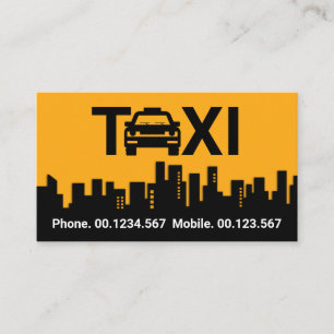Starning Taxi Car Byggnad Silhouette Visitkort