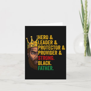 Starong Black Far Hero Leader Afro African Fathe Kort