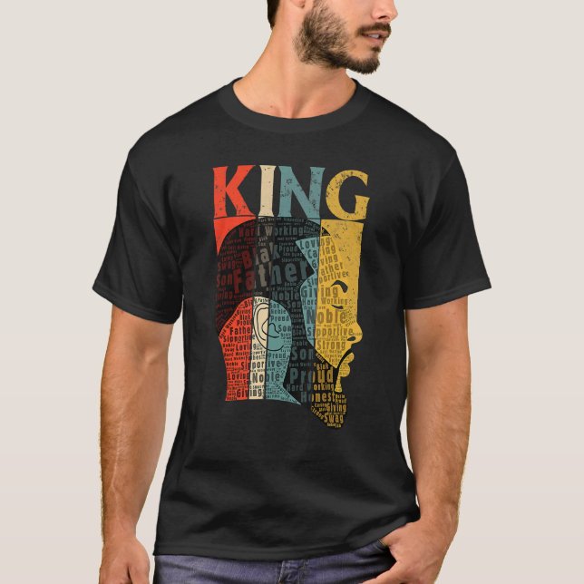 Starong Black Kung African American Natural Afro 1 T Shirt (Framsida)