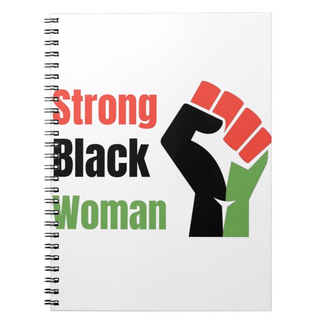 Starong Black Woman Anteckningsbok (Framsidan)