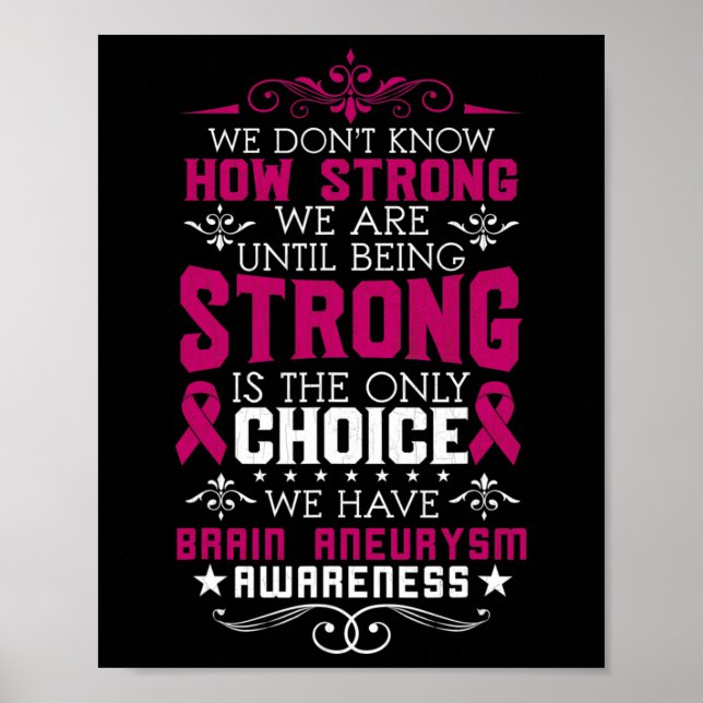 Starong Brain Aneurysm Awareness Surgery Support G Poster (Framsidan)