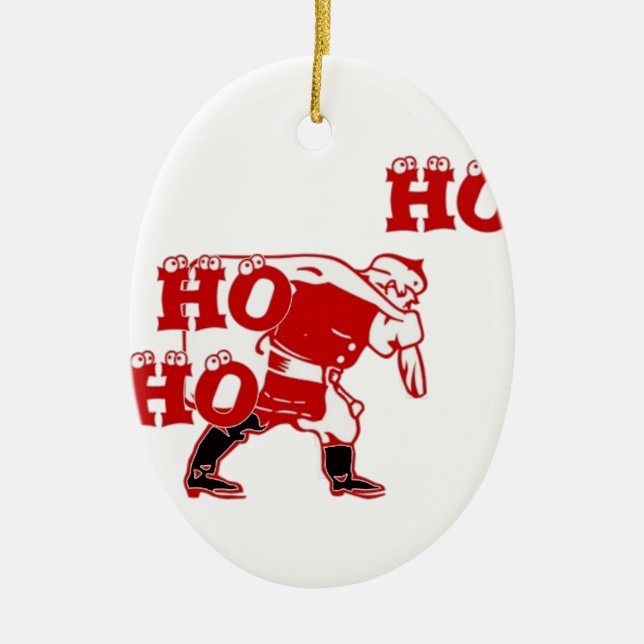 Starong Santa Ho Ho Ho-samlingen Julgransprydnad Keramik (Framsidan)