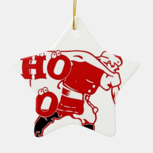 Starong Santa Ho Ho Ho-samlingen Julgransprydnad Keramik (Framsidan)