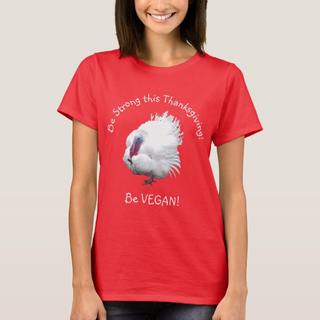 Starong Vegan Turkey Thanksgiving T-Shirt (Framsida)