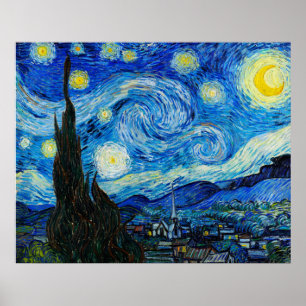 Starrinatten av Vincent Van Gogh Poster