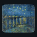 Starrinatten över floden Rhone (av van Gogh)<br><div class="desc">Denna formgivning är en målning av den nederländske Post-Impressionististen Vincent van Gogh (1853-1890), som är allmänt erkänd som ett av de mest inflytelserika figurerna i den Westerna konstens historia. Det är en landskapsmålning som visar Fransken Arles nattetid från Rhônebanken. Scenen van Gogh valde att måla och lät honom fånga gasbelysningens...</div>