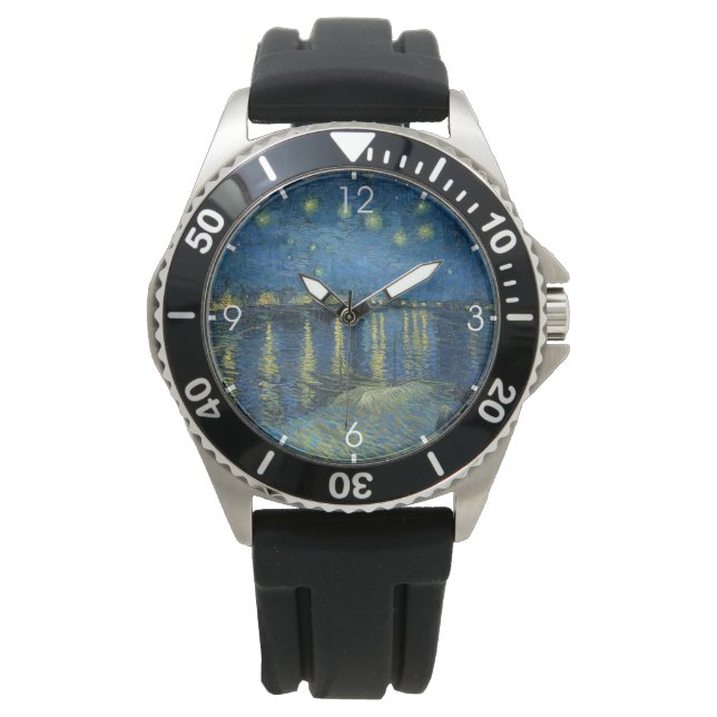 Starrinatten över floden Rhone (av van Gogh) Armbandsur (Framsida)