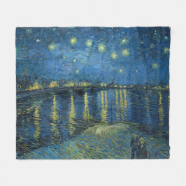 Starrinatten över floden Rhone (av van Gogh) Fleecefilt