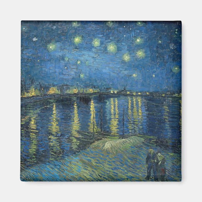 Starrinatten över floden Rhone (av van Gogh) Magnet (Framsidan)