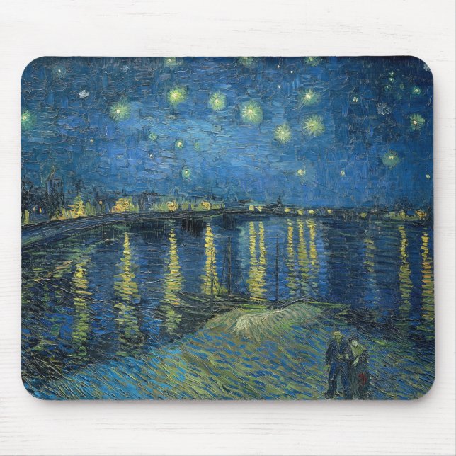 Starrinatten över floden Rhone (av van Gogh) Musmatta (Framsidan)
