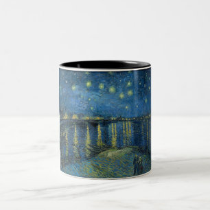 Starrinatten över floden Rhone (av van Gogh) Två-Tonad Mugg