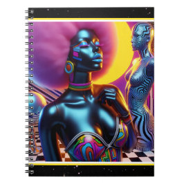 Starry Afrofuturistic Glamor Anteckningsbok