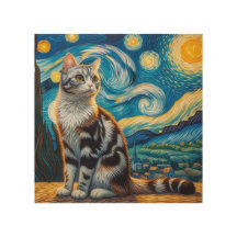 Starry American Bobtail Cat Porträtt
