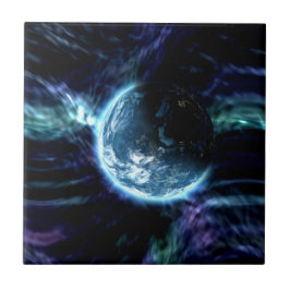 Starry auroraNebula för spektakulärt utrymme Kakelplatta