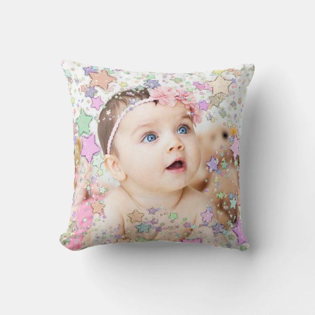 Starry Baby Photo Personlig Pillow Kudde (Framsida)