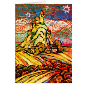 Starry Backe Castle Fantasy Best Önskemål Hälsningskort