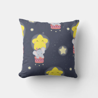 Starry Balloon Elephant Äventyr Kudde