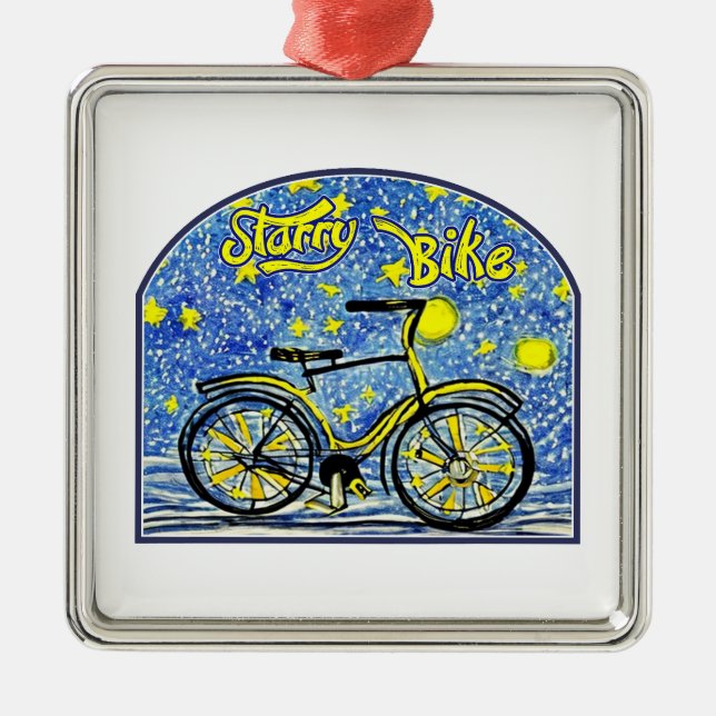 Starry Bike Julgransprydnad Metall (Framsidan)