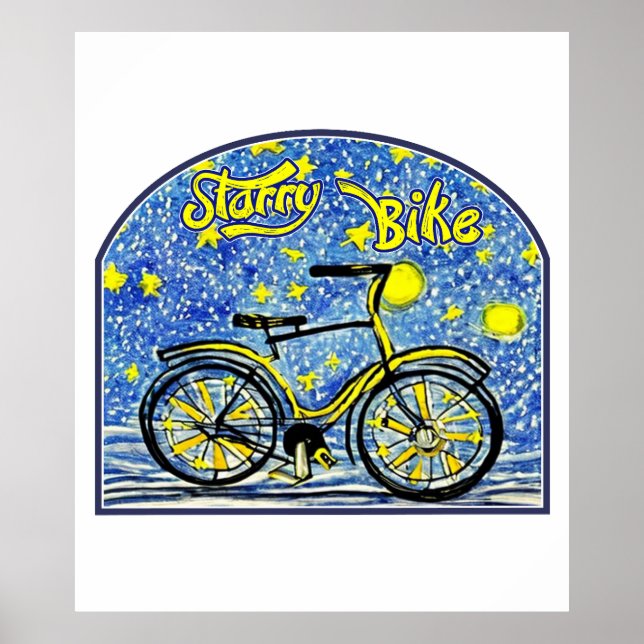 Starry Bike Poster (Framsidan)