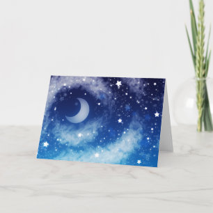 Starry blåttnatthimmel kort