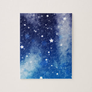 Starry blåttnatthimmel pussel