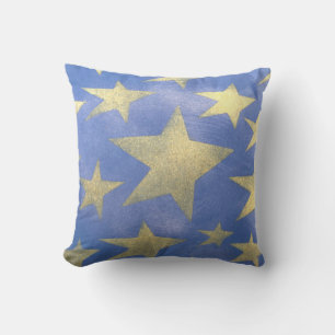 Starry Blue och Guld Kudde