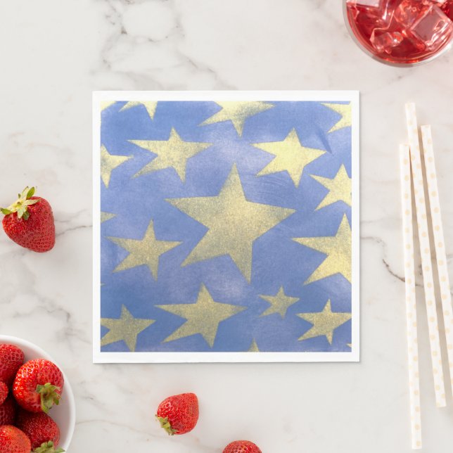 Starry Blue och Guld Pappersservett (Insitu)