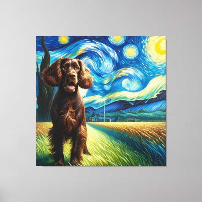 Starry Boykin Spain Hund Porträtt - Pet Porträtt Canvastryck (Framsida)