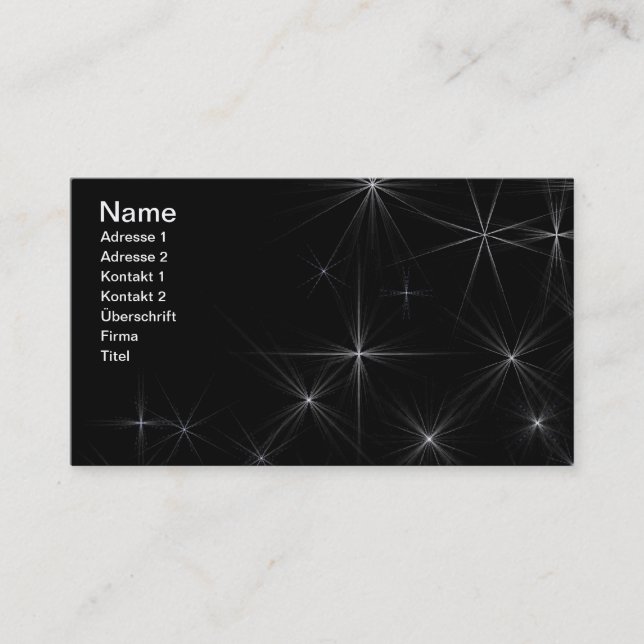 Starry business card visitkort (Framsida)
