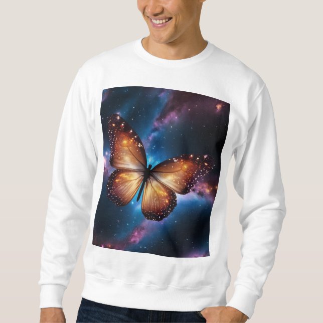 Starry Butterfly Lång Ärmad Tröja (Framsida)