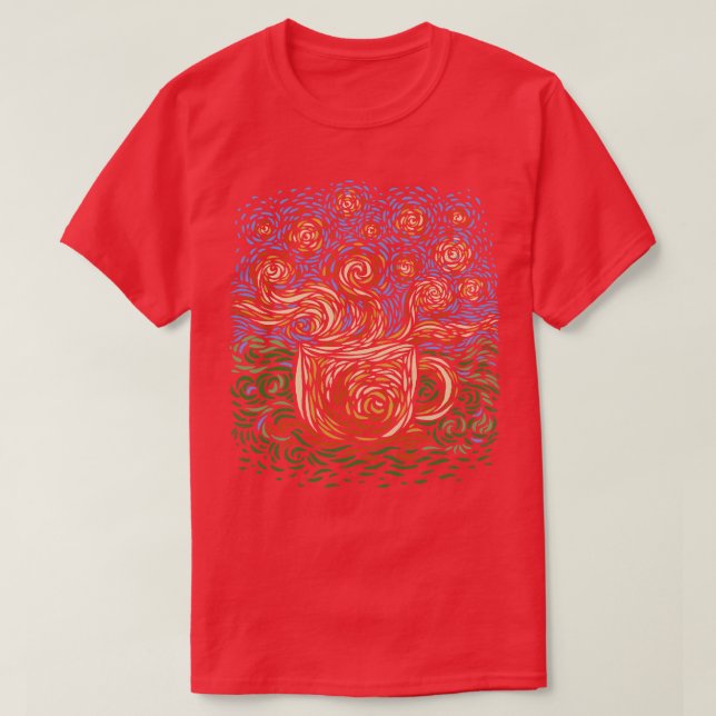 Starry Coffee T Shirt (Design framsida)