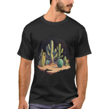 Starry Desert Oasis - Cacti Night Himmel