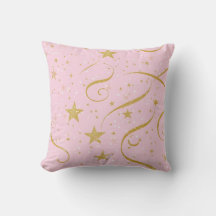 Starry Dreams - Rosa & Guld Star Pillow