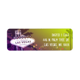 Starry Evening Las Vegas Bröllop Adress Returadress Etikett