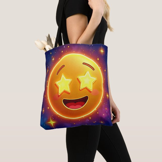 Starry-Eyed Emoji Joy Tygkasse (Närbild)