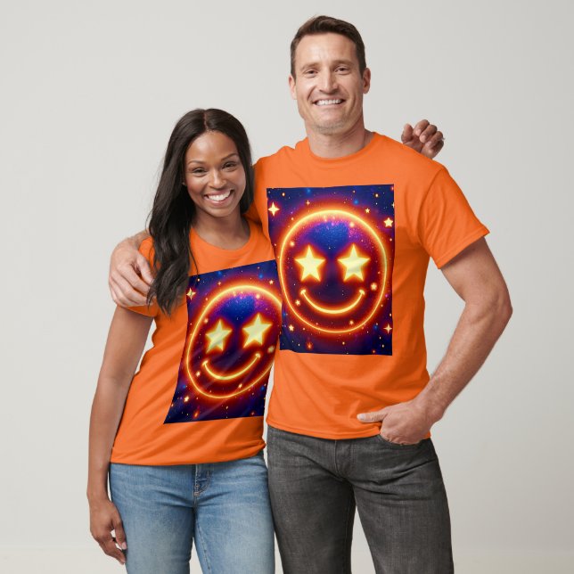 Starry-Eyed Glow Emoji T Shirt (Unisex)