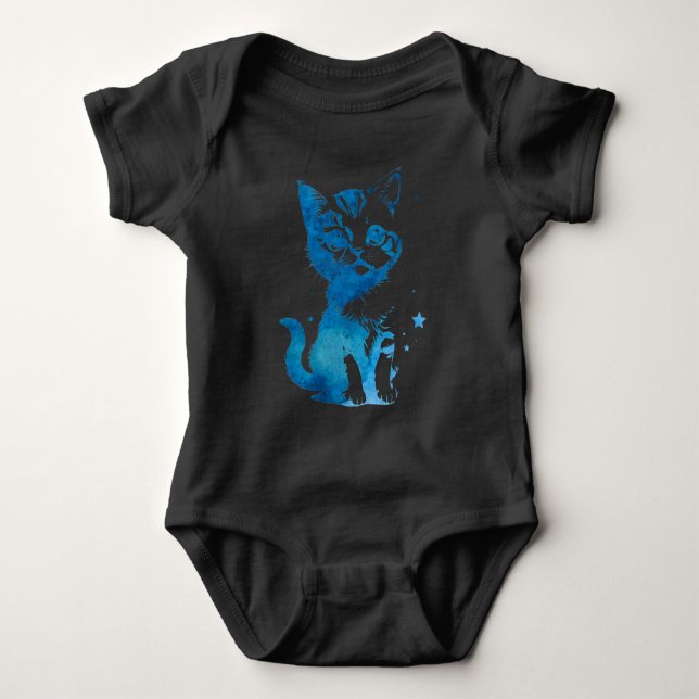 Starry Eyed Kitten T Shirt (Framsida)